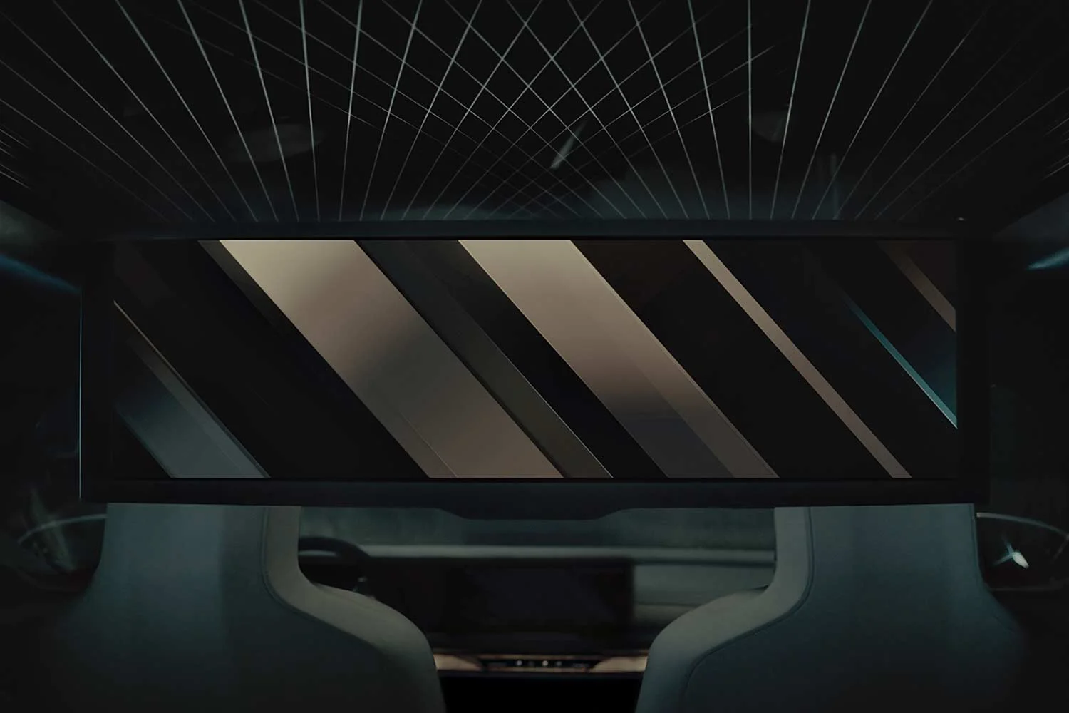 2023 BMW i7 Interior Rear Screen Teaser