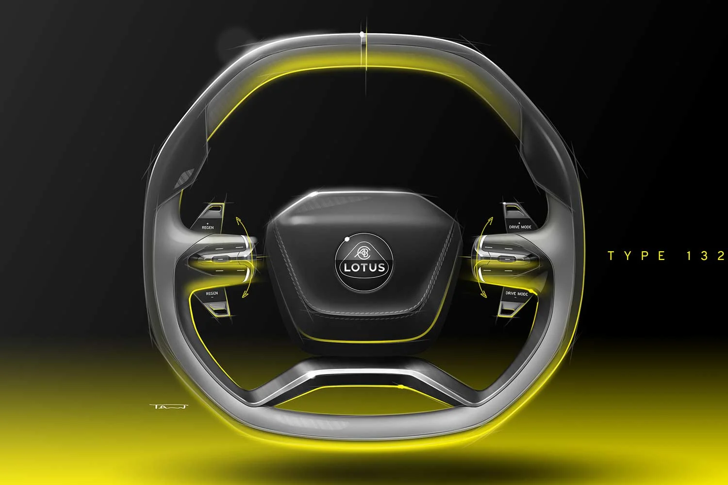 2023 Lotus Eletre Steering Design Sketch