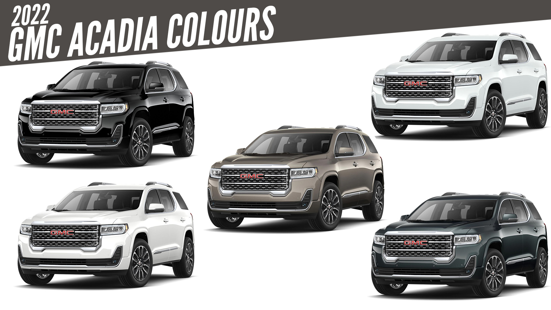 2022 GMC Acadia All Colour Options