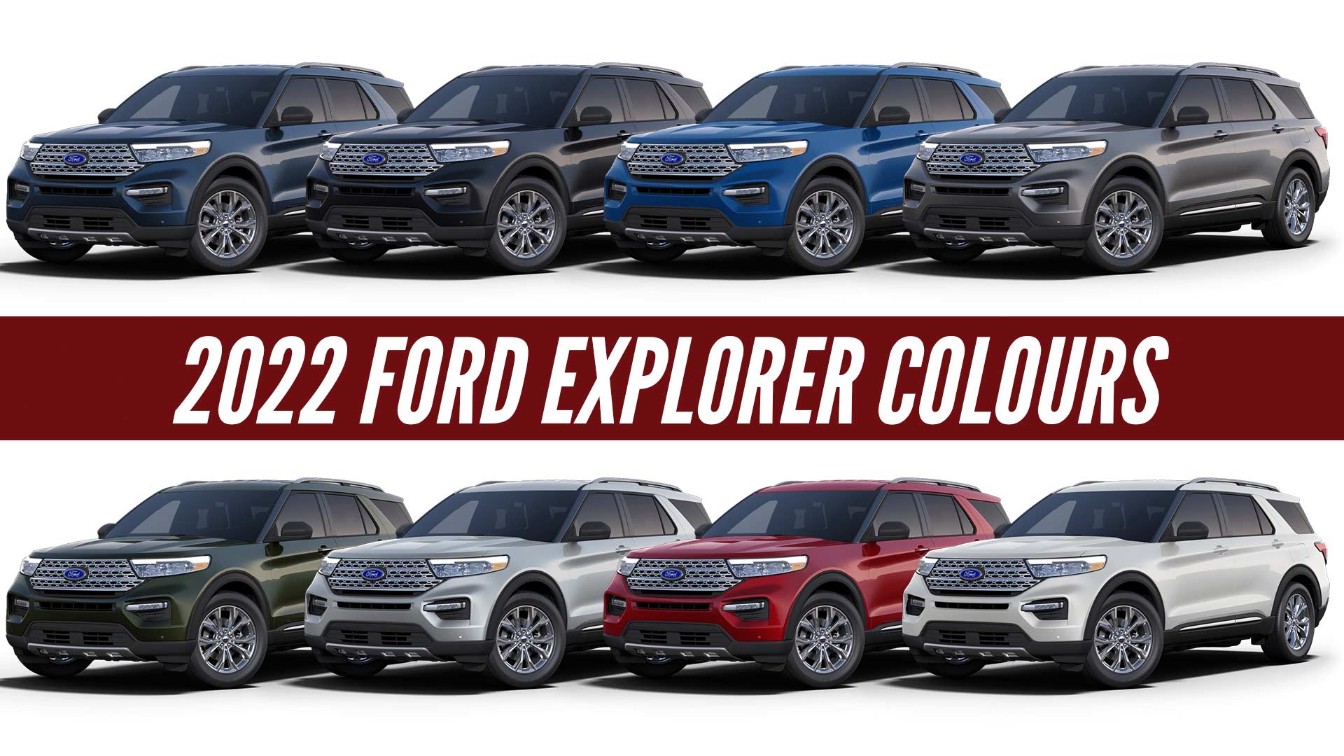 2022 Ford Explorer All Color Options