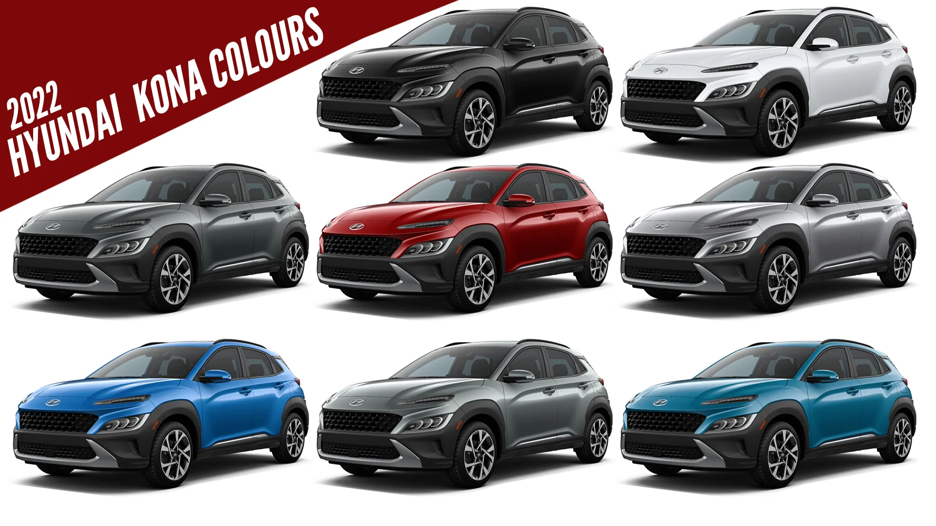 2022 Hyundai Kona Limited All Colour Options