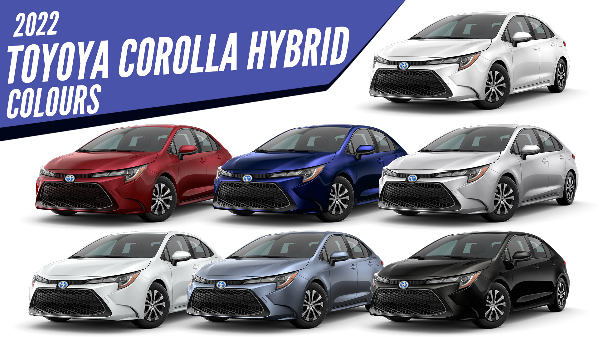 2022 Toyota Corolla Hybrid Sedan All Colour Options