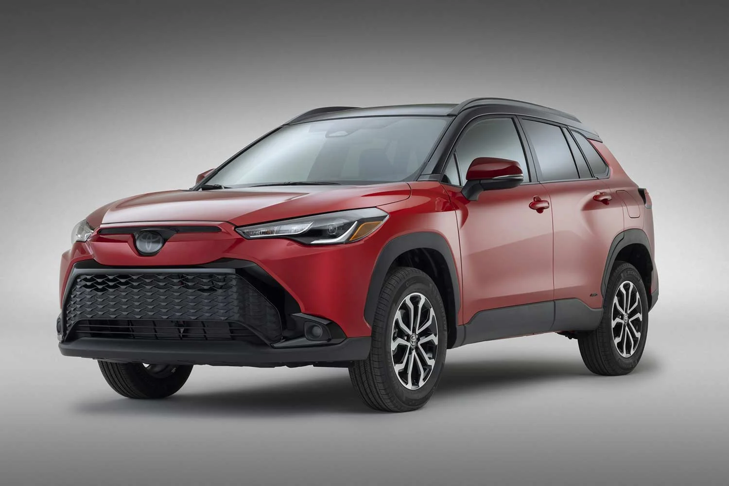 2023 Toyota Corolla Cross Hybrid Red Front Quarter