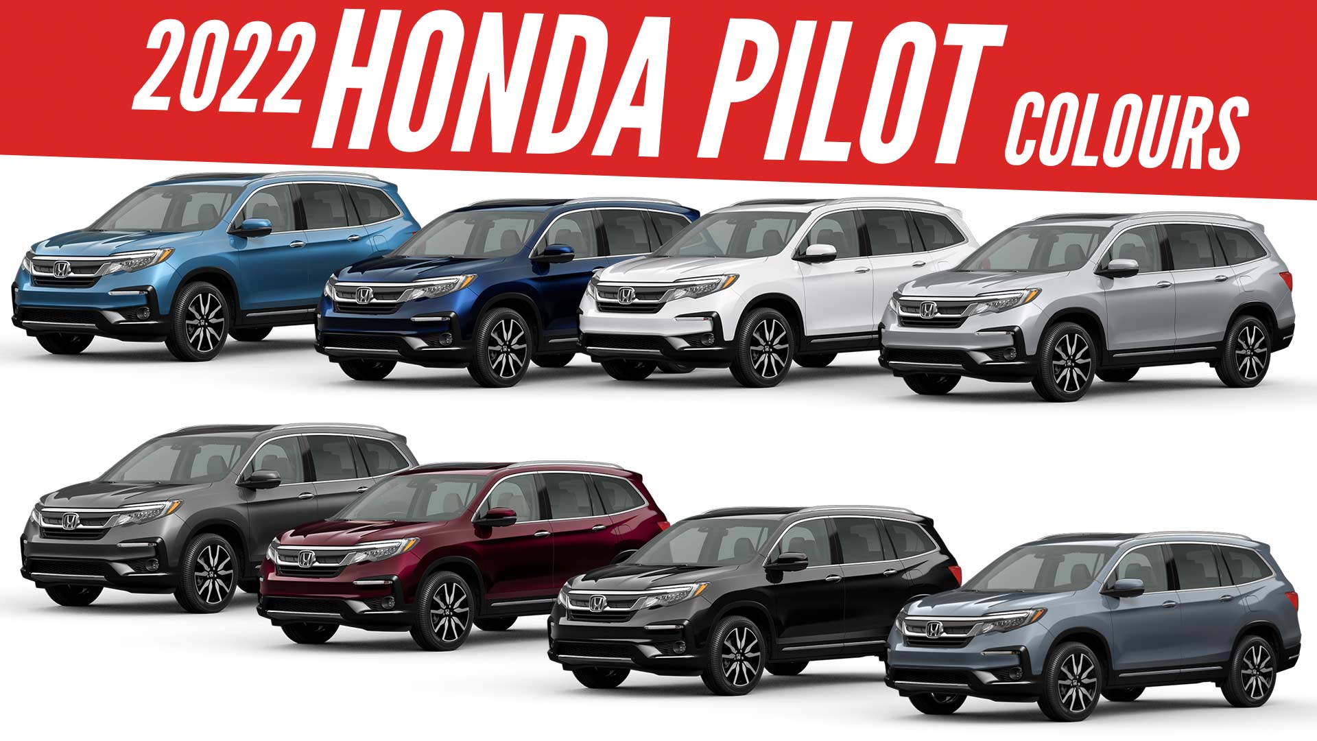 2022 Honda Pilot All Color Options