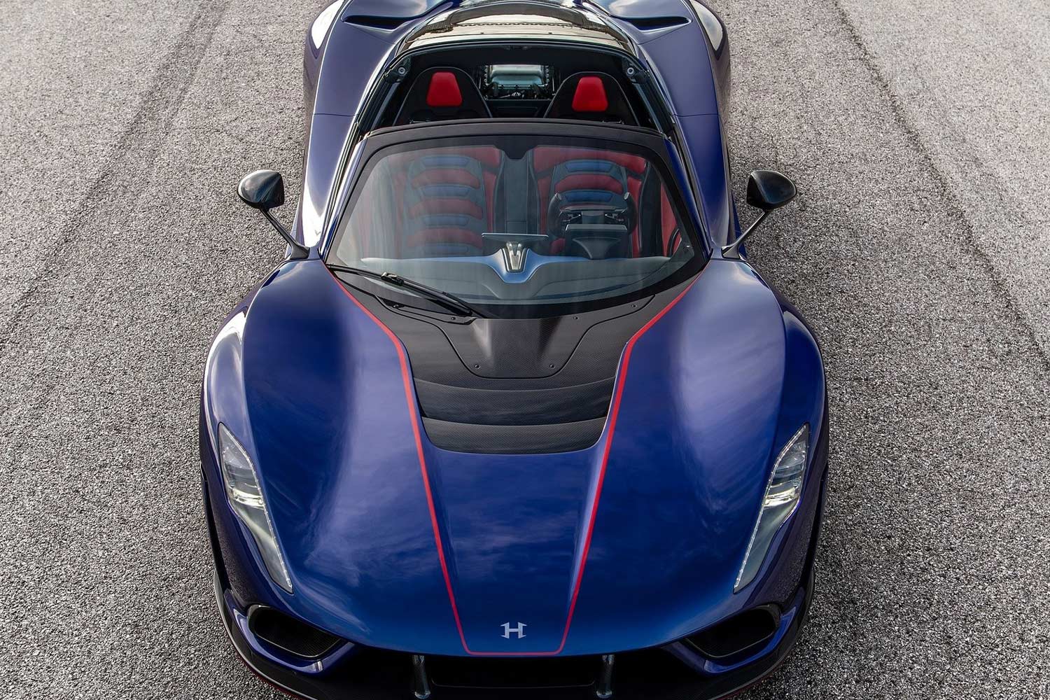 2023 Hennessey Venom F5 Roadster Front Top View