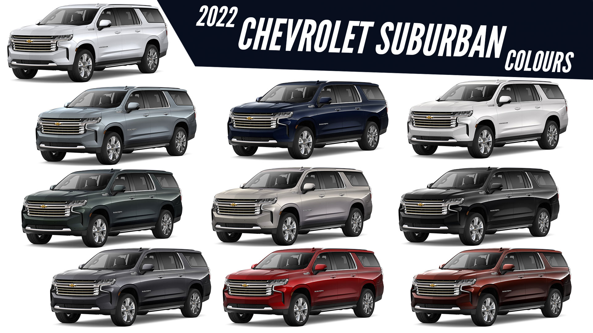 2022 Chevrolet Suburban All Color Options