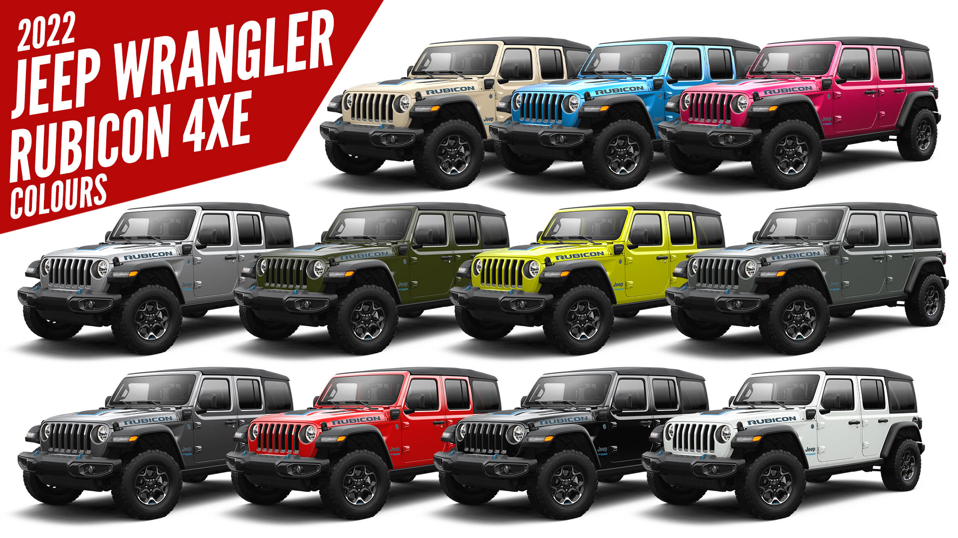 2022 Jeep Wrangler Rubicon 4xe - All Color Options - Images - AUTOBICS