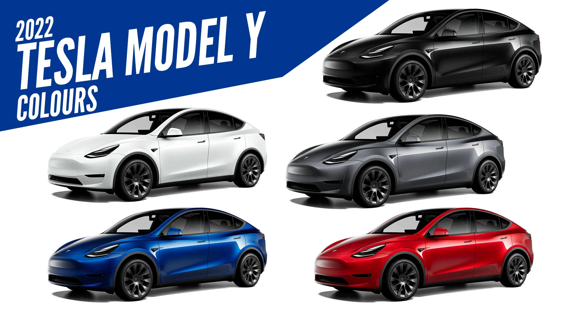 2022 Tesla Model Y All Color Options