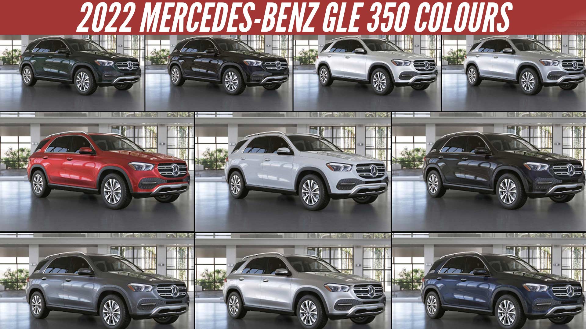 2022 Mercedes Benz GLE 350 All Color Options