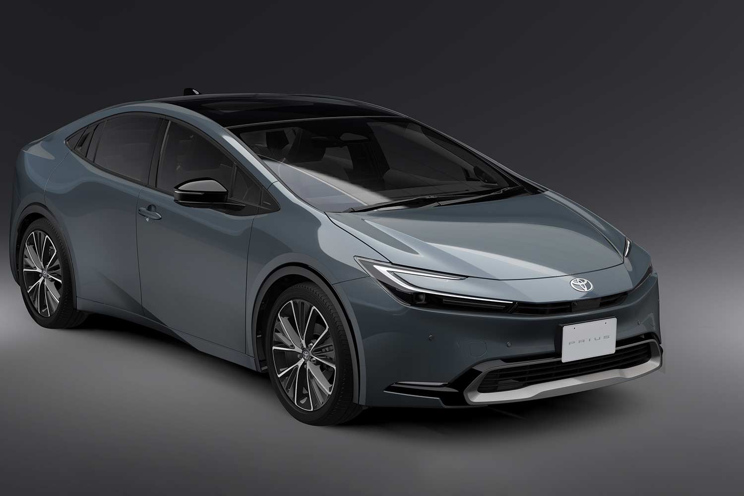 All New 2023 Toyota Prius HEV Grey Front Quarter