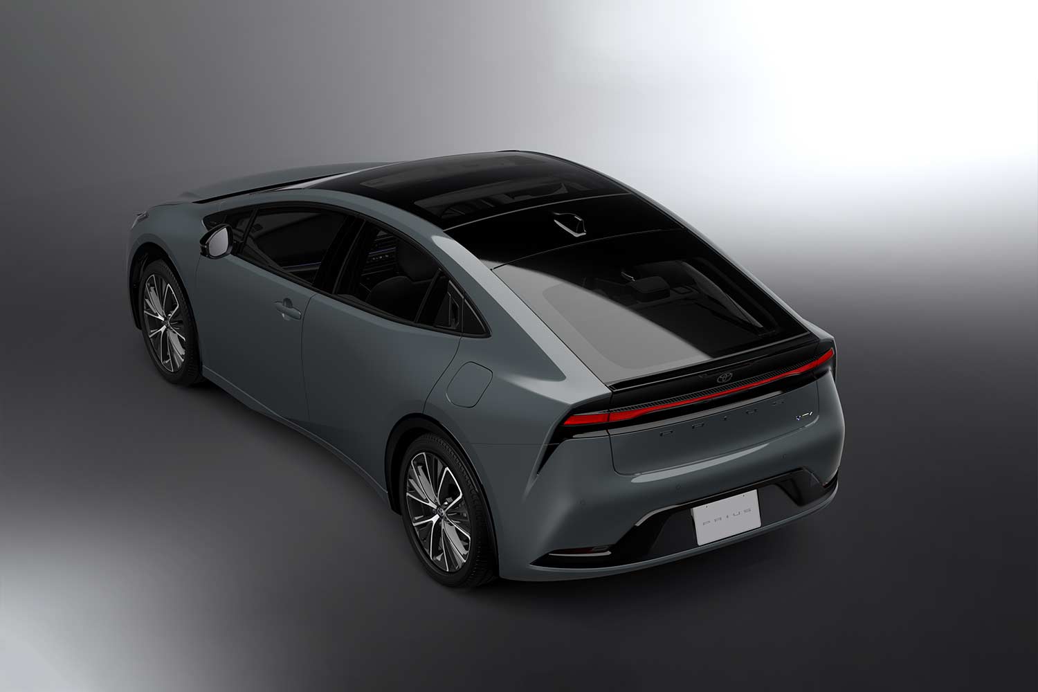 All New 2023 Toyota Prius HEV Grey Rear Quarter