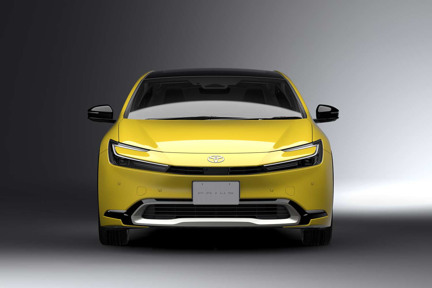 All New 2023 Toyota Prius PHEV Yellow Front