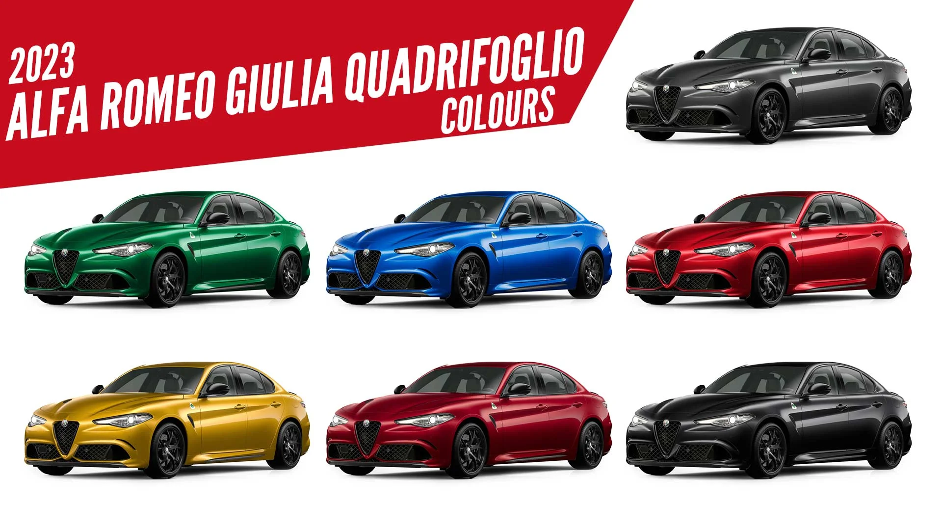 2023 Alfa Romeo Giulia Quadrifoglio All Colors