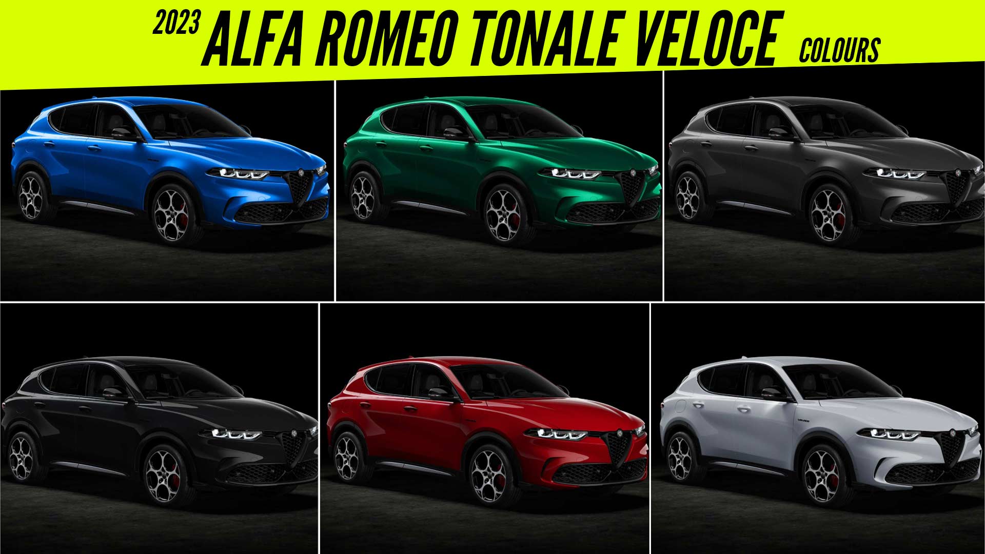 2023 Alfa Romeo Tonale Veloce All Colors