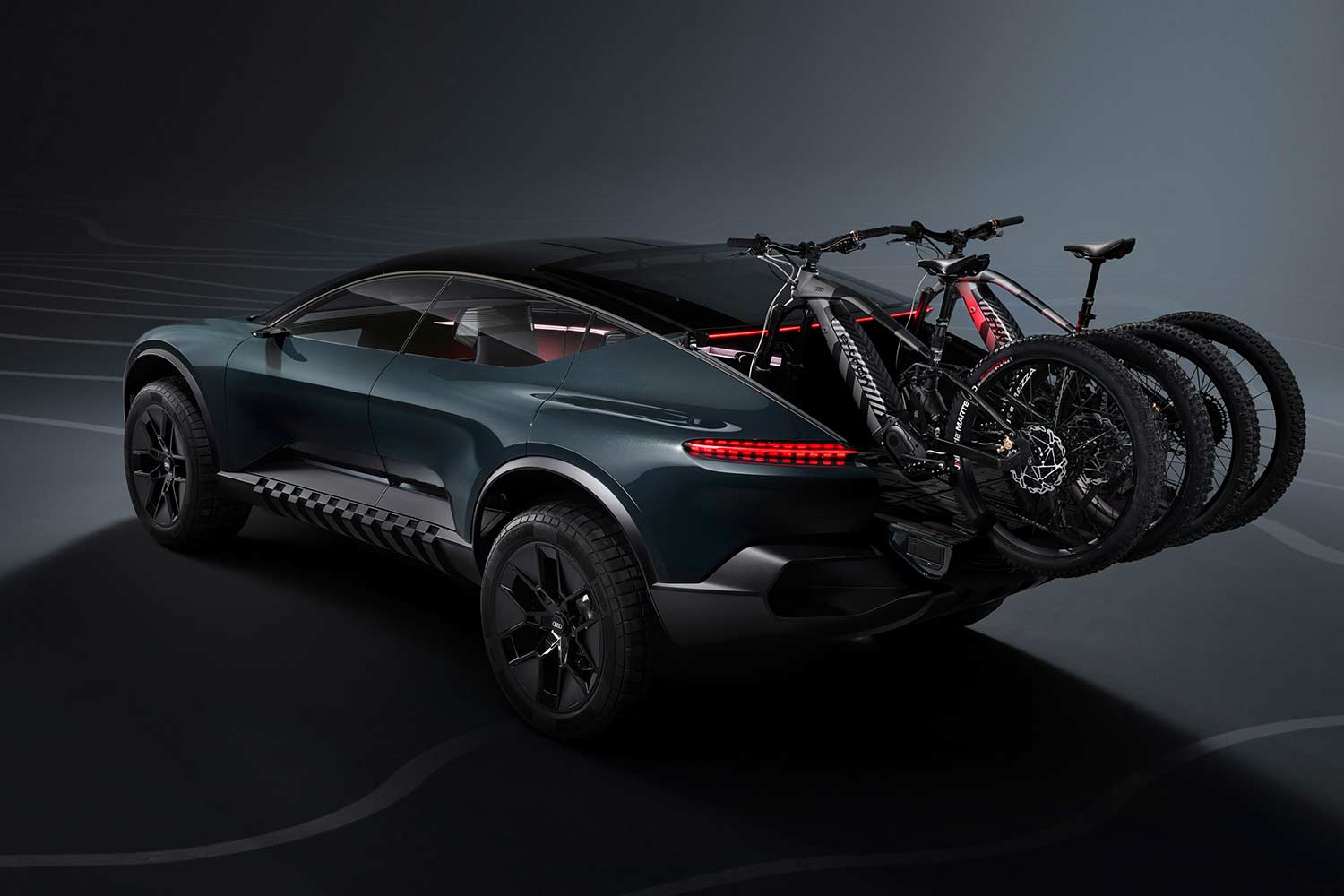2023 Audi Activesphere Concept Rear Quarter Cycle Rack