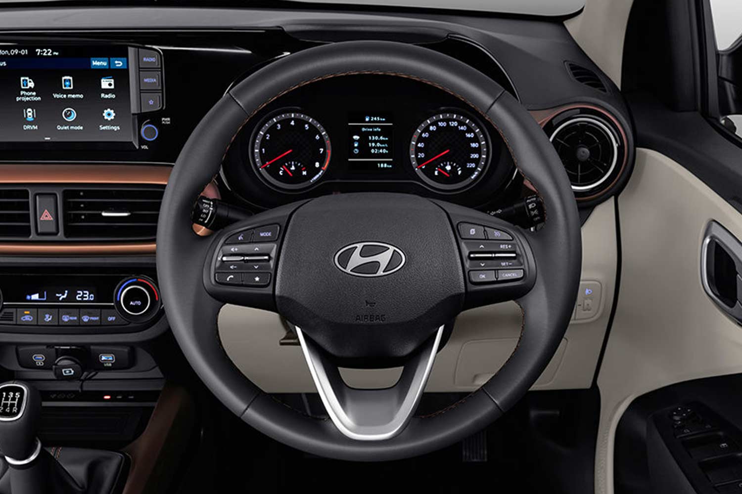 2023 Hyundai Aura Steering Wheel