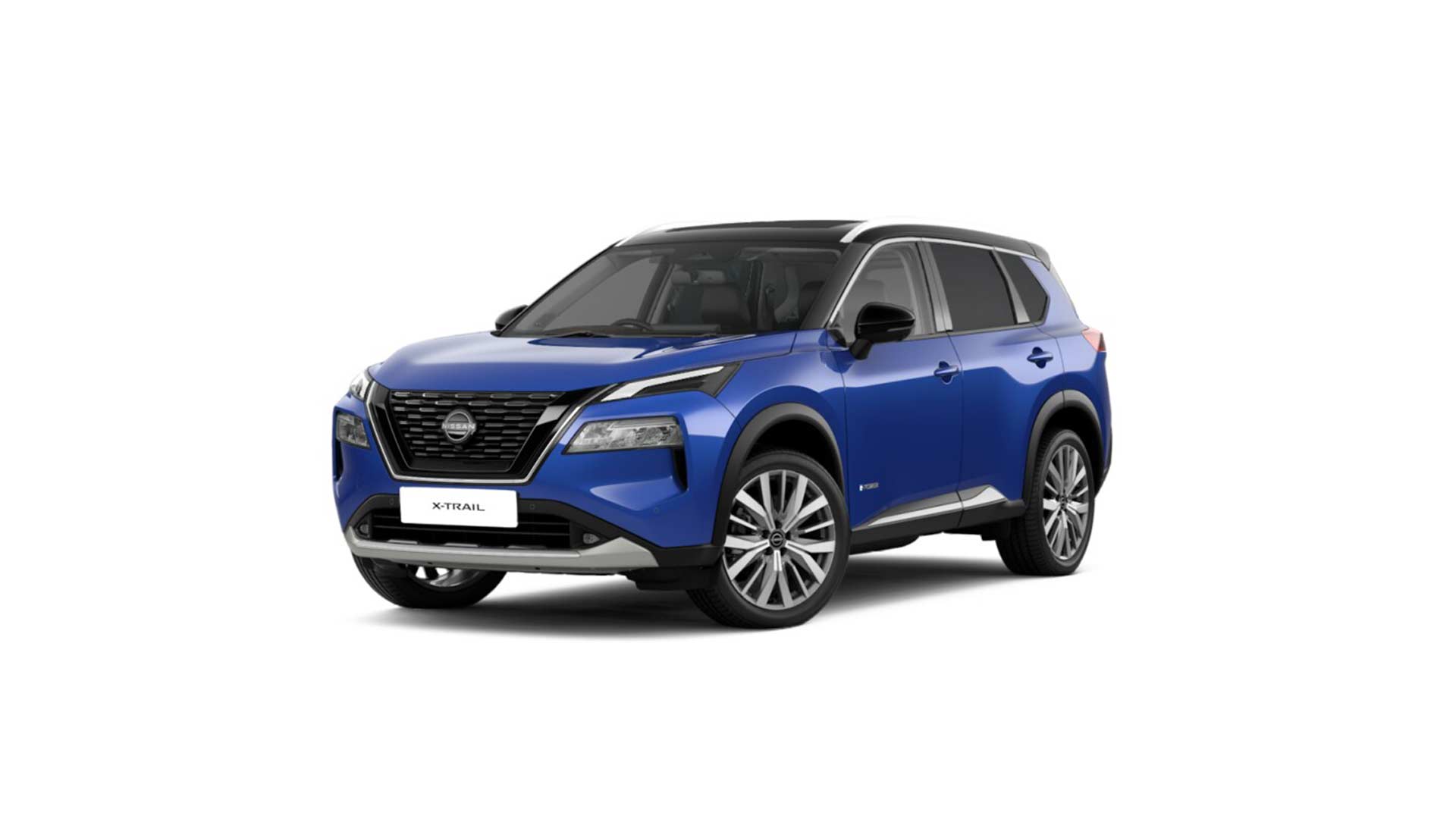 2023 Nissan X Trail Tekna Electric Blue with Black Metallic Roof
