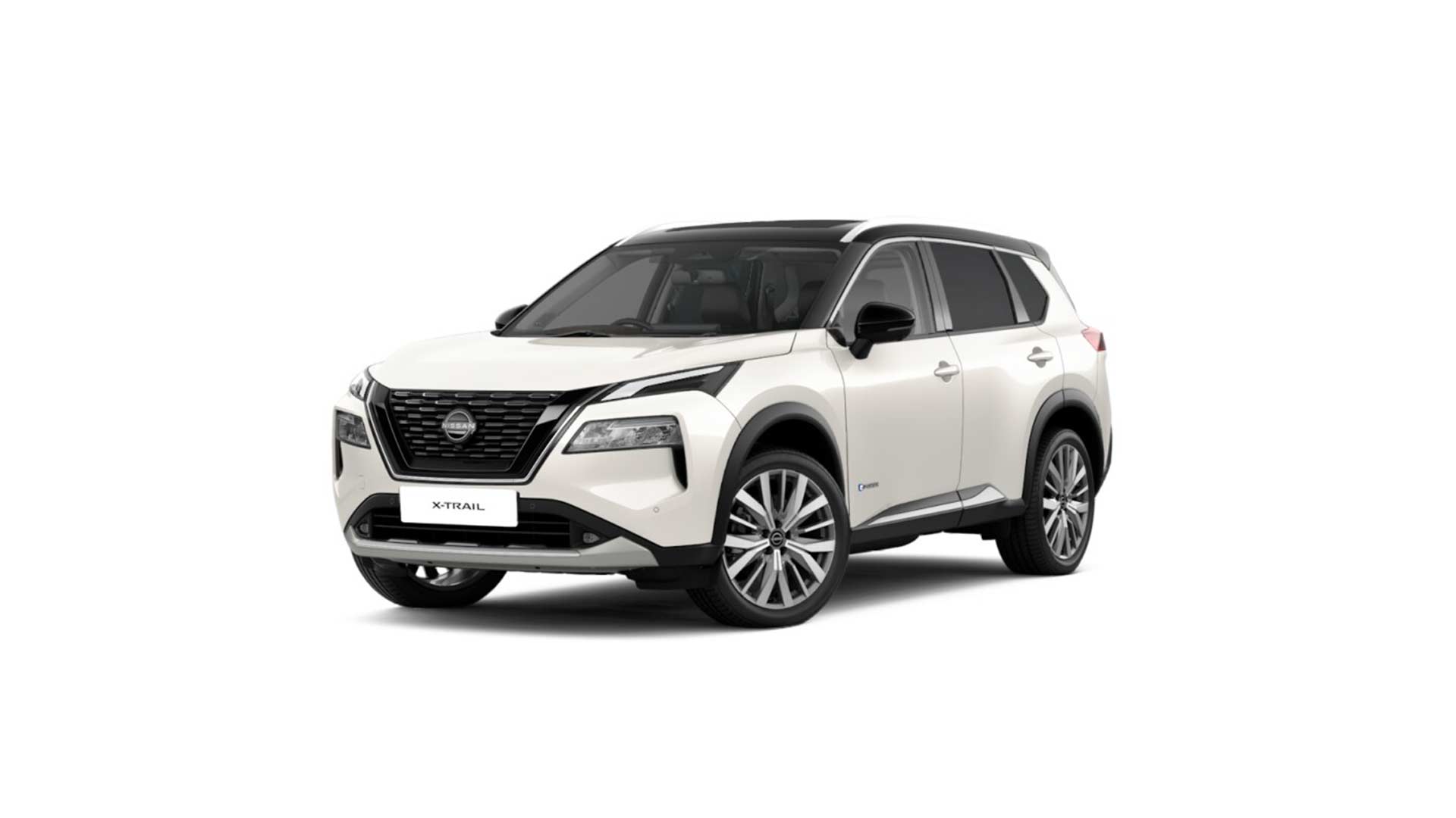 2023 Nissan X Trail Tekna Storm White with Black Metallic Roof