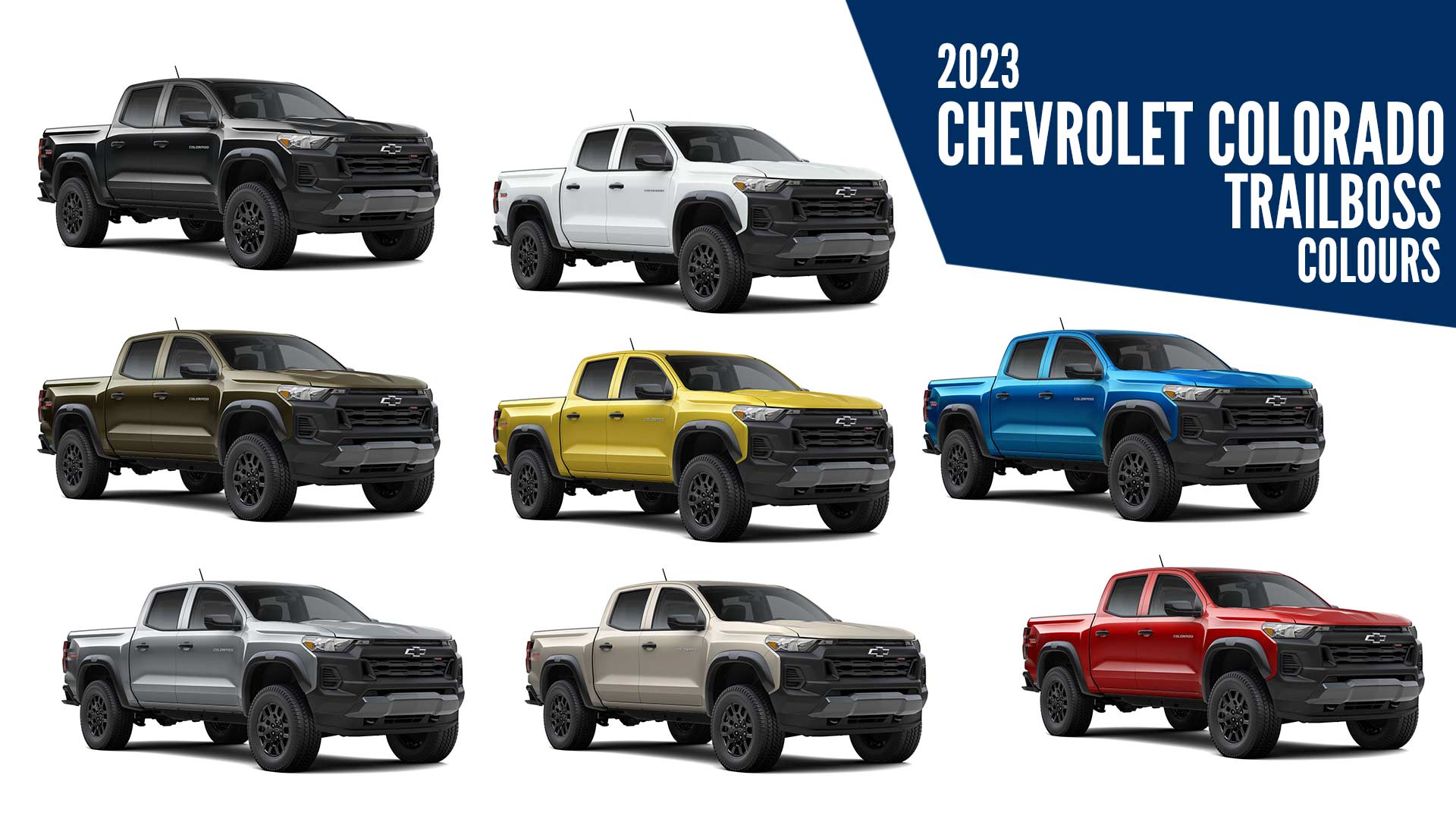 2023 2023 Chevrolet Colorado Trailboss All Color Options