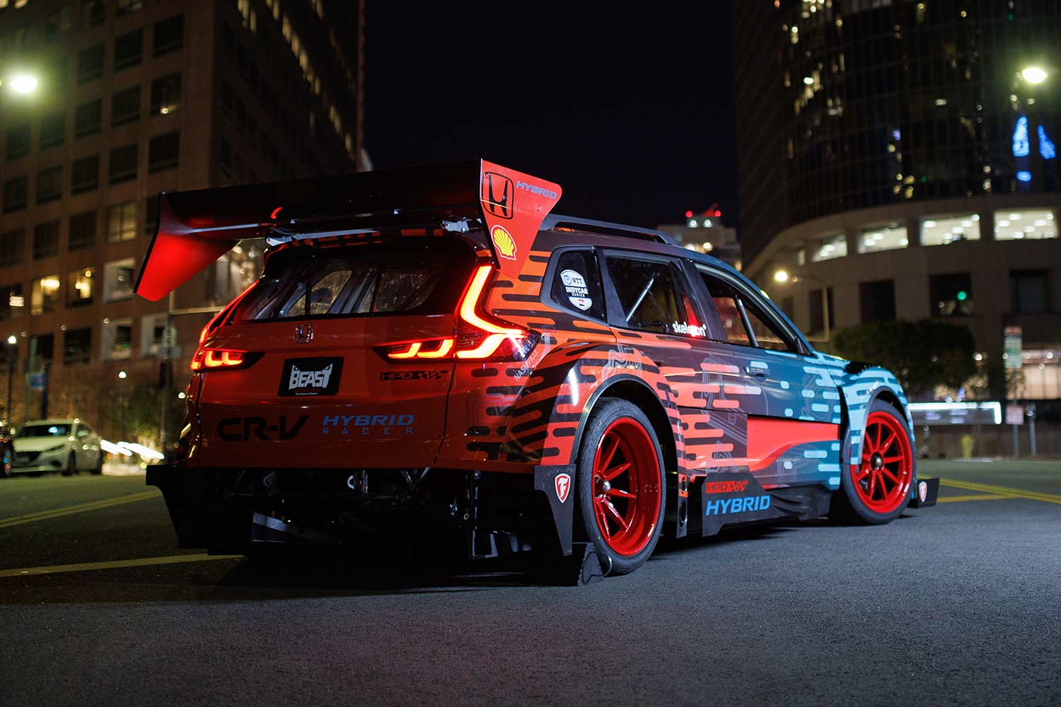 2023 HPD Honda CR V Hybrid Racer Rear Quarter View