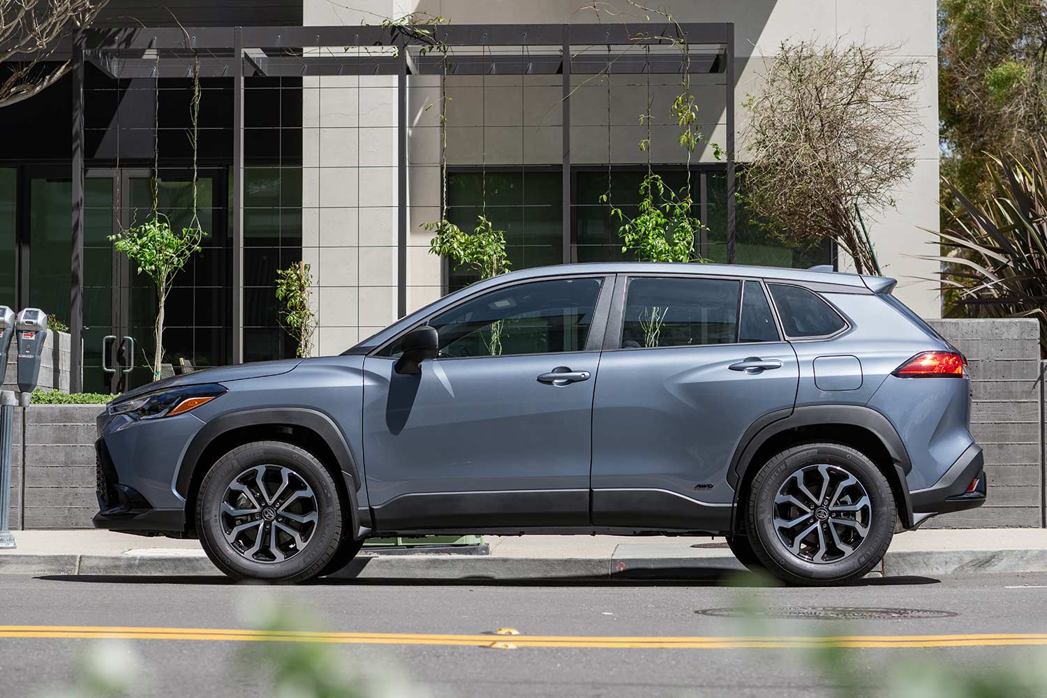 2023 Toyota Corolla Cross Hybrid S Celestite Gray Side