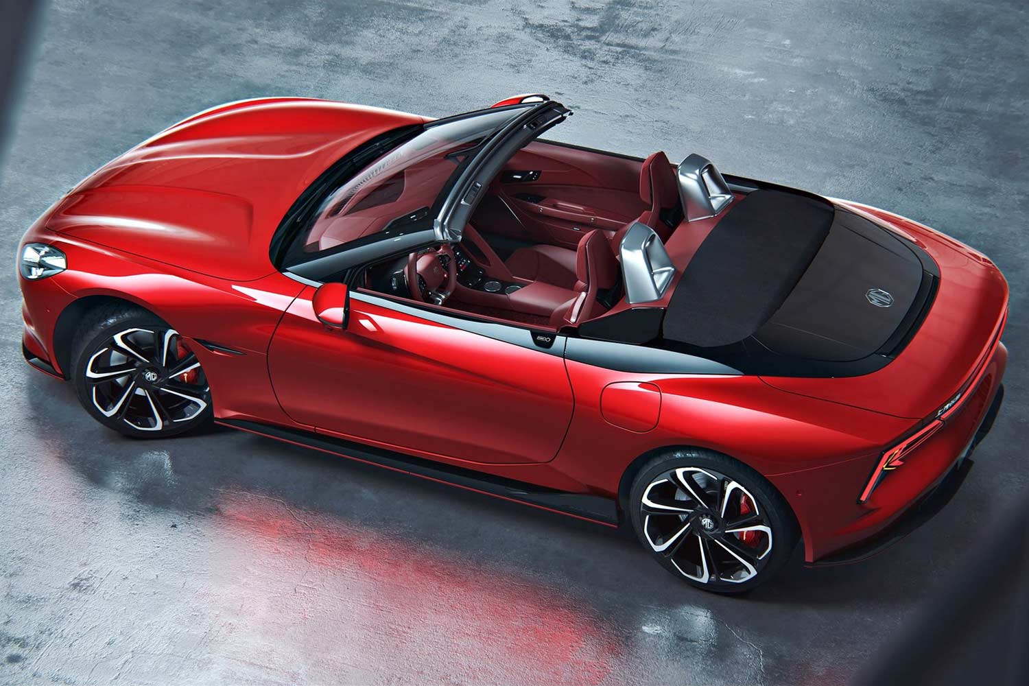2023 MG Cyberster All Electric Sports Car Top View