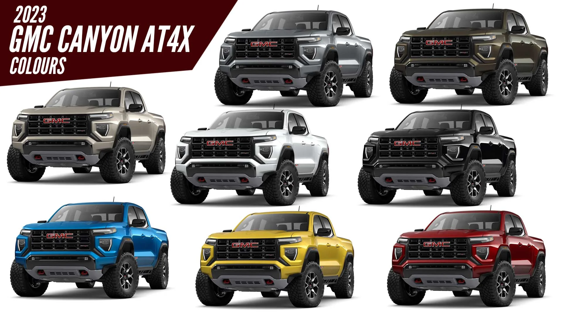 2023 GMC Canyon AT4X All Paint Colors