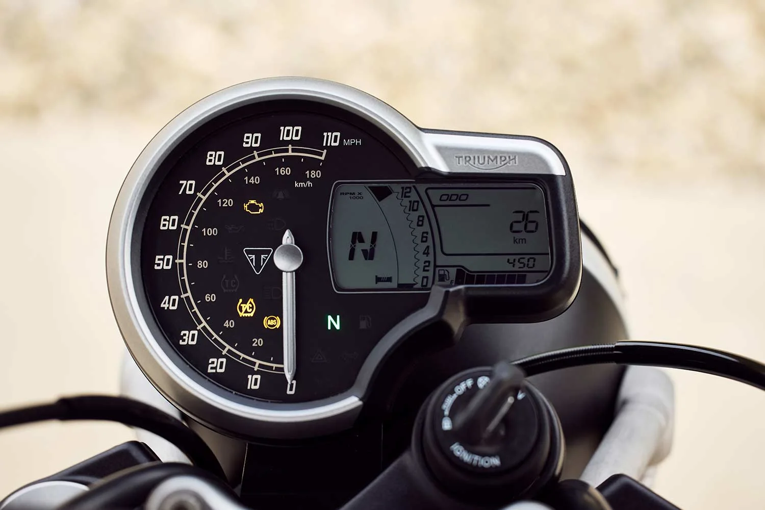 2024 Triumph Scrambler 400X Speedometer