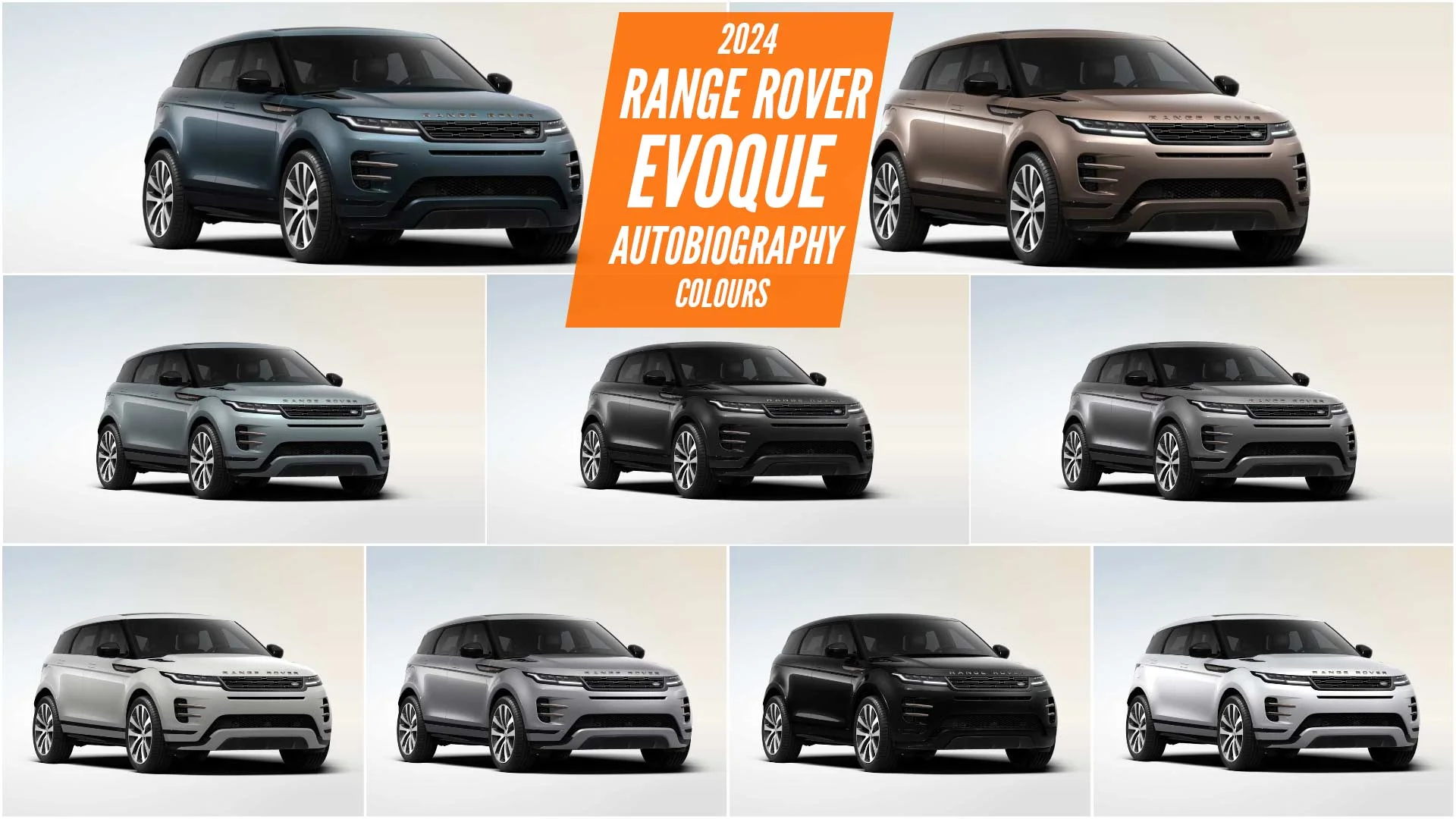 2024 Range Rover Evoque Autobiography – All Color Paint Options – Images 2024 Range Rover Evoque Autobiography All Color Paints