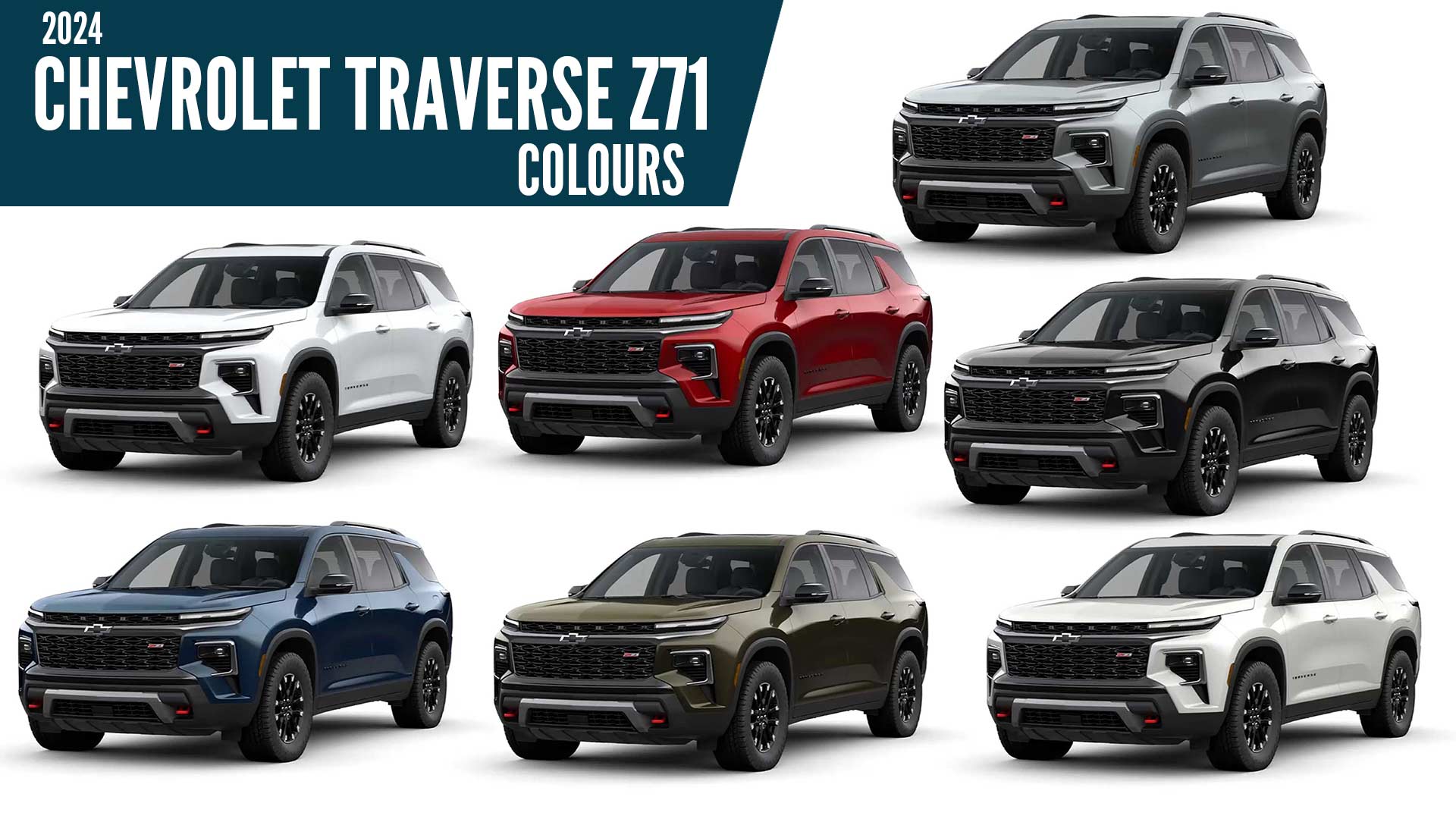 2024 Chevrolet Traverse ZL1 All Color Options | AUTOBICS