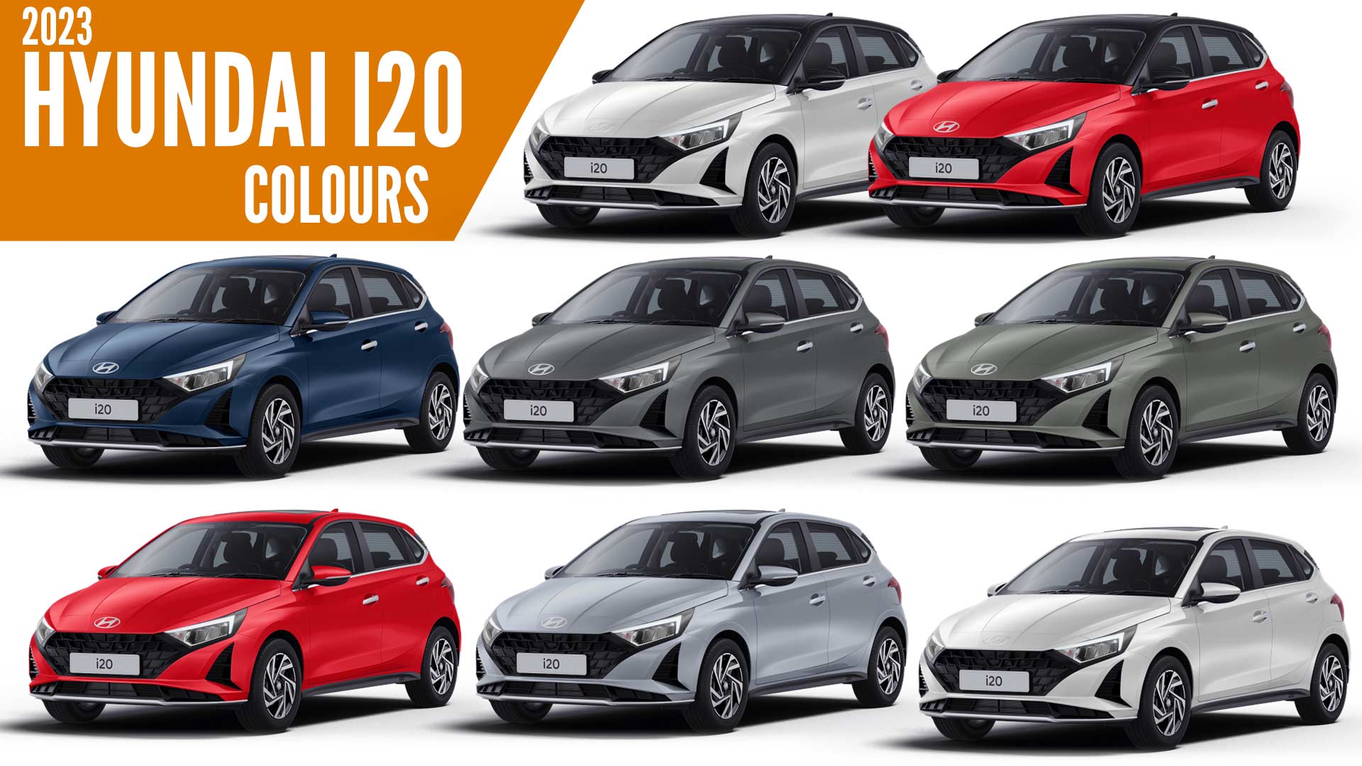 2023 Hyundai i20 All Color Paint Options