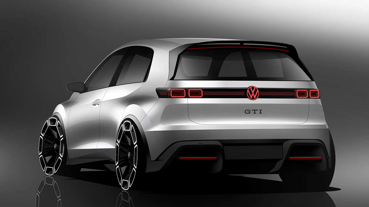 2023 Volkswagen ID.GTI Concept Sketch Render Design Rear