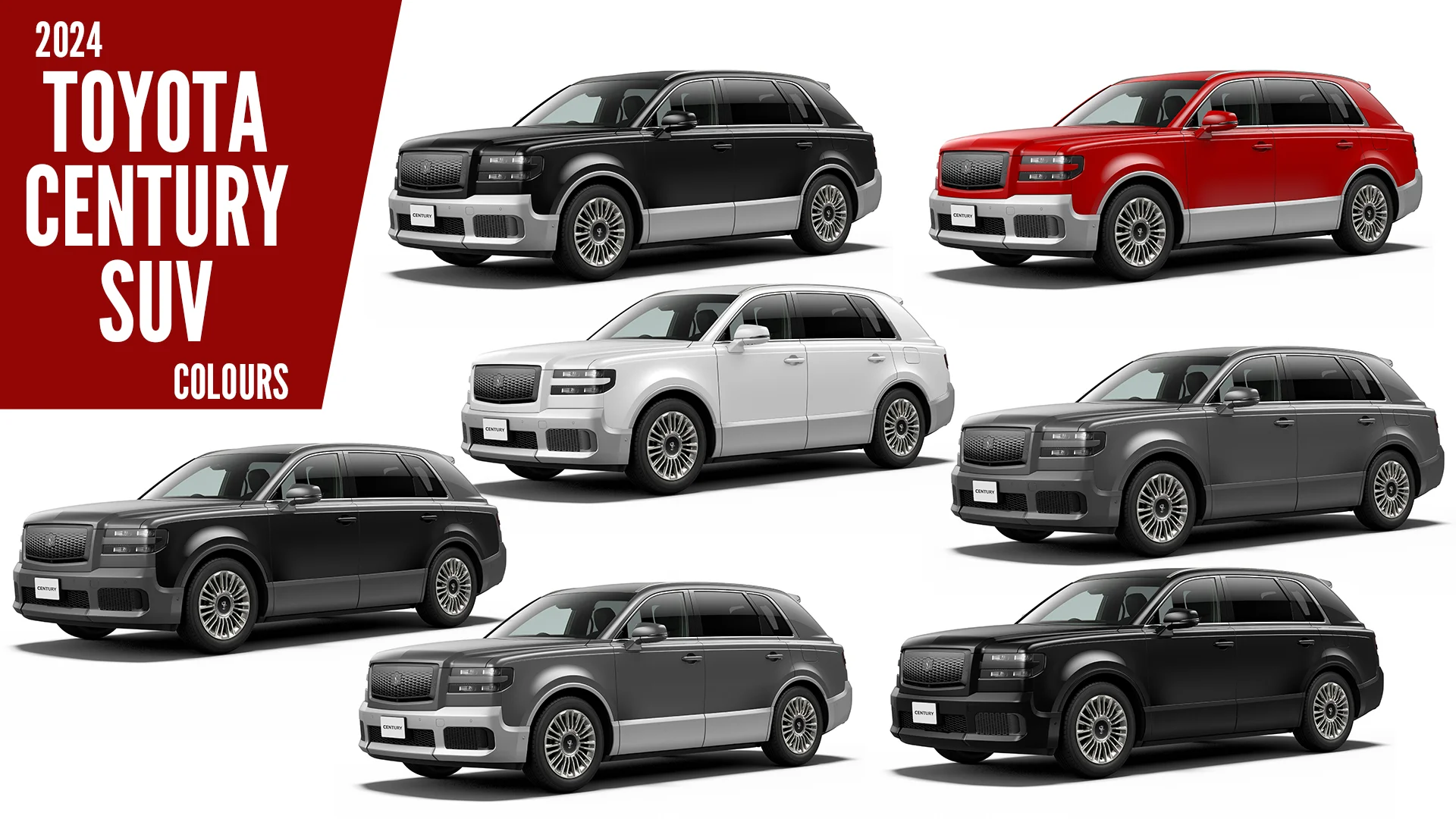 2024 Toyota Century SUV All Color Paints