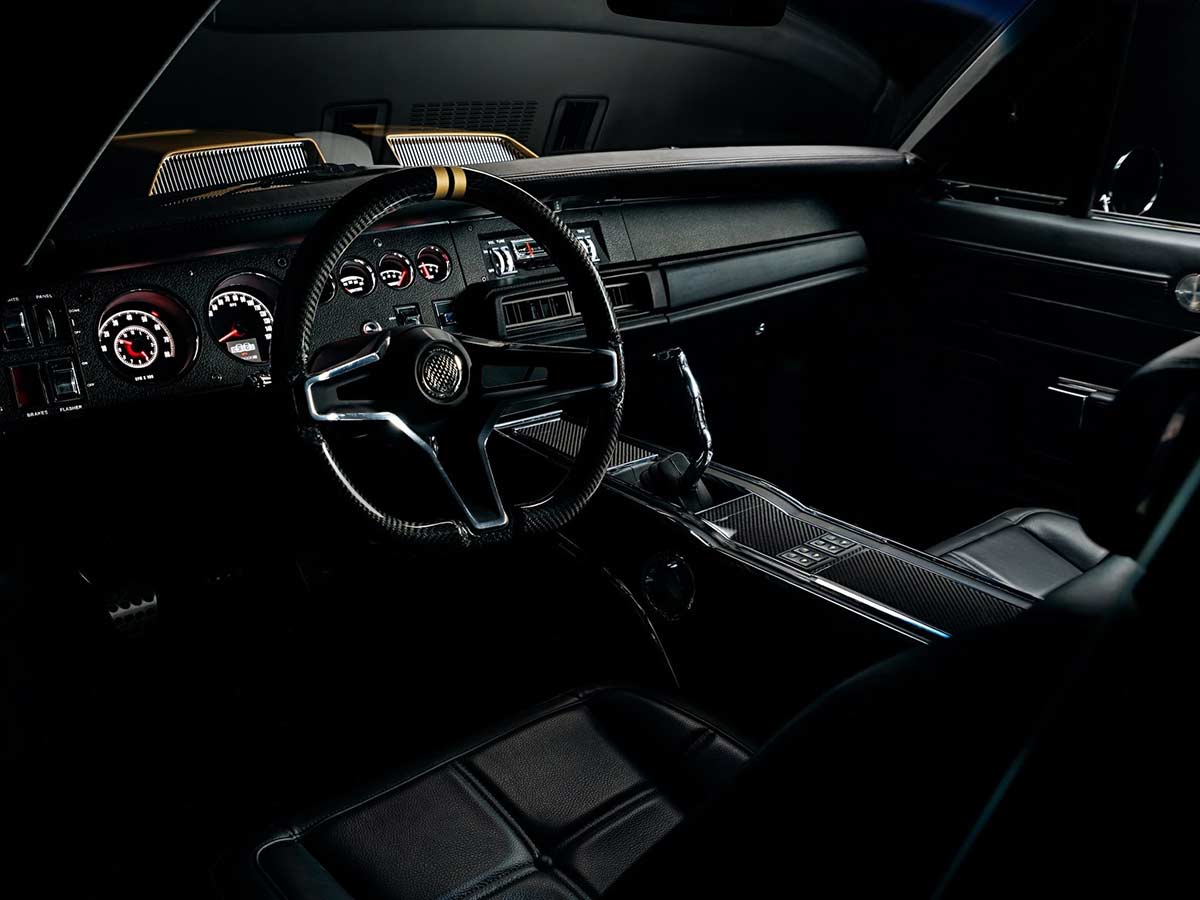 1969 Dodge Charger TUSK by Ringbrothers Interior Black