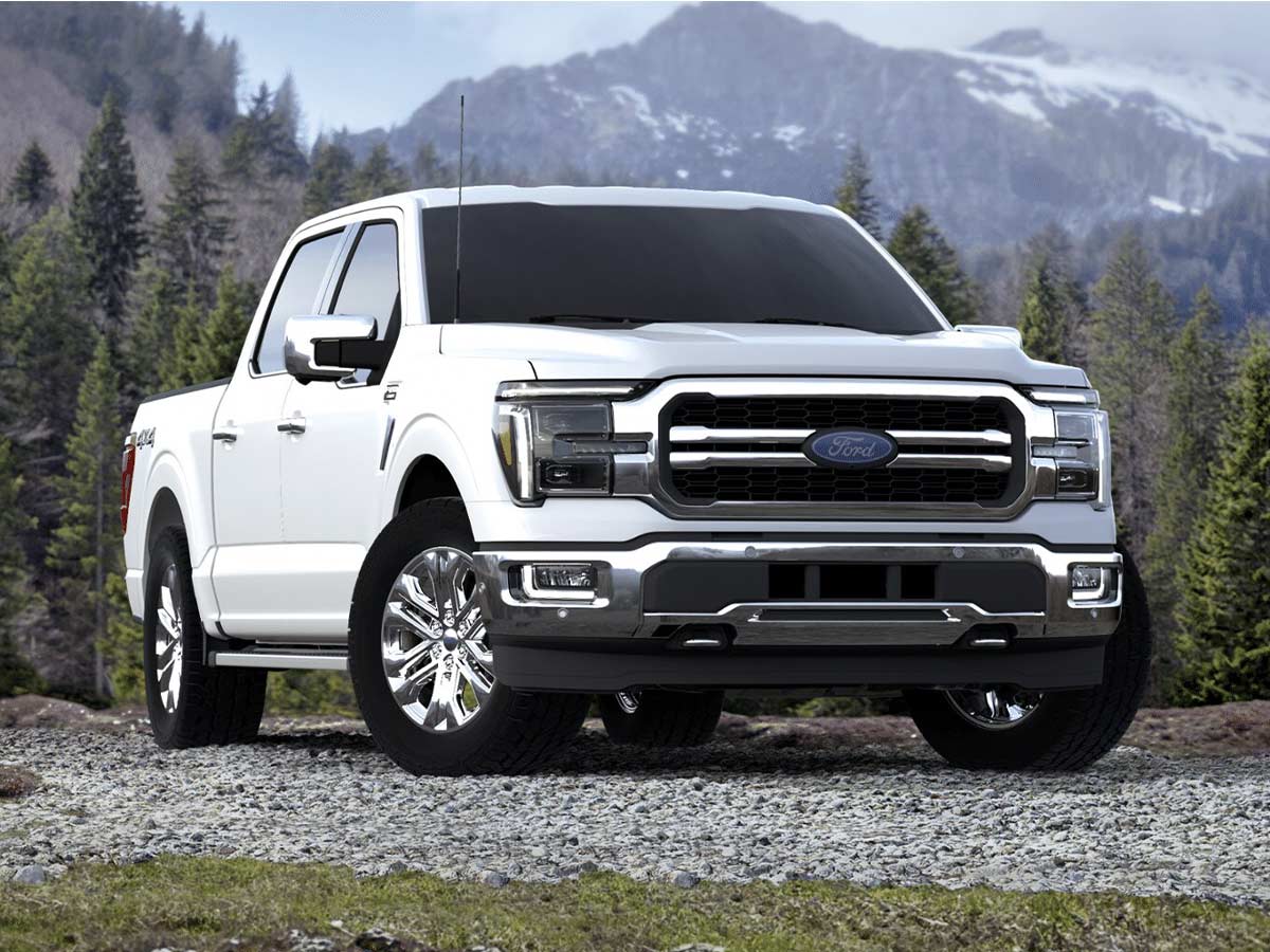 2024 Ford F 150 Lariat Oxford White Color AUTOBICS