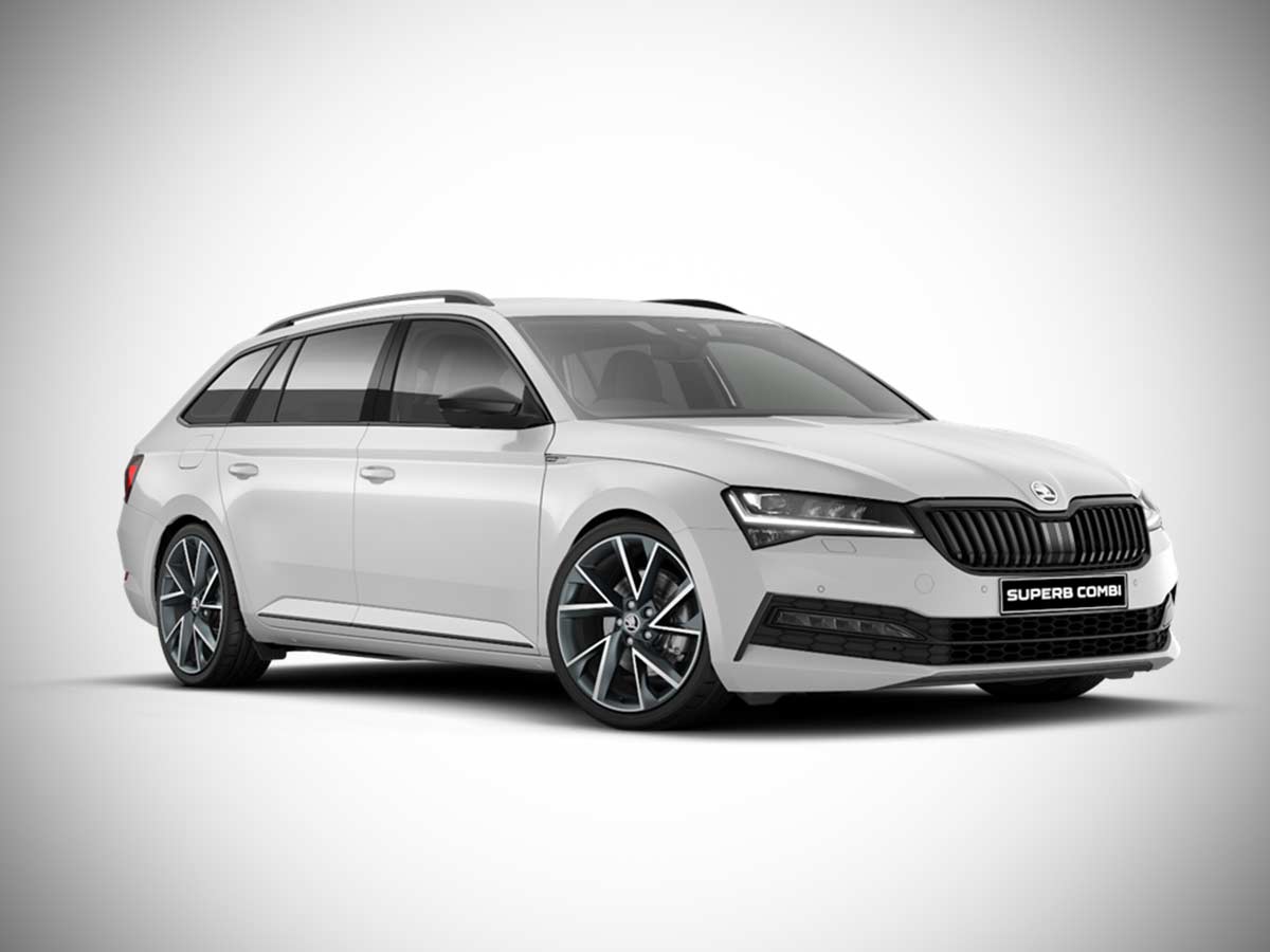 2024 Skoda Superb Estate SportLine Plus Moon White Metallic Color