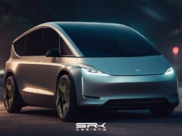 Tesla Model V Concept MPV Van Rendering