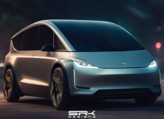 Tesla Model V Concept MPV Van Rendering