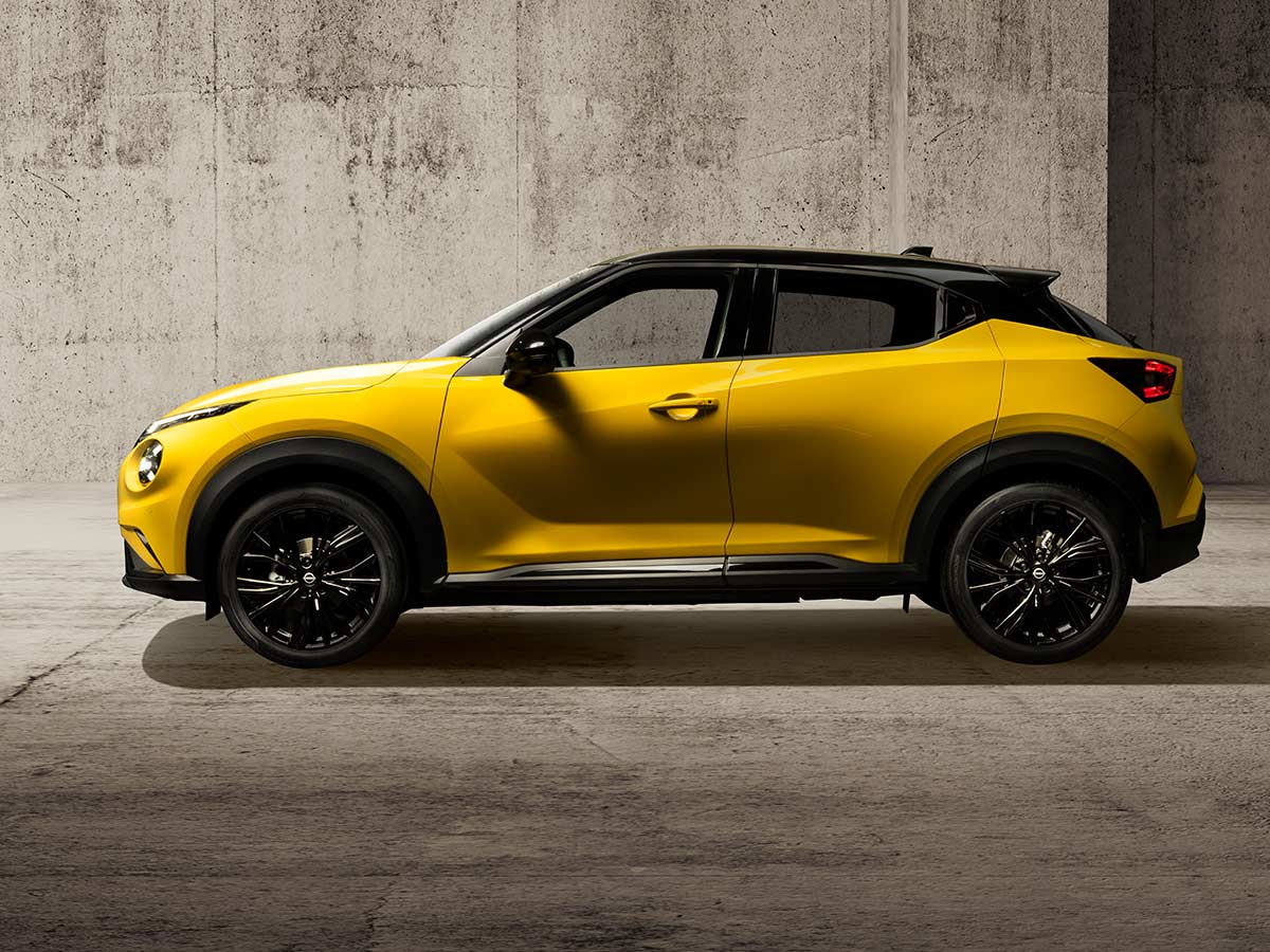 Yellow Nissan Juke 2024 Side