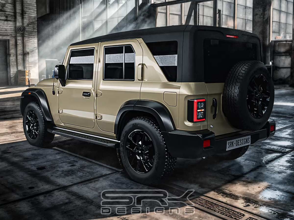 2024 Mahindra Thar Roxx Desert Edition Render Rear Three Quarter