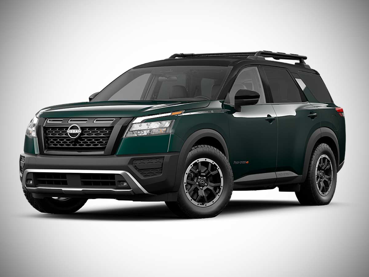 2024 Nissan Pathfinder Rock Creek Obsidian Green Pearl with Super Black