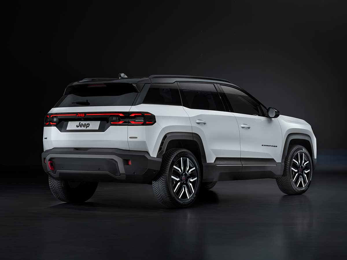 2025 Jeep Compass 4xe 4X4 electric SUV Rear Quarter