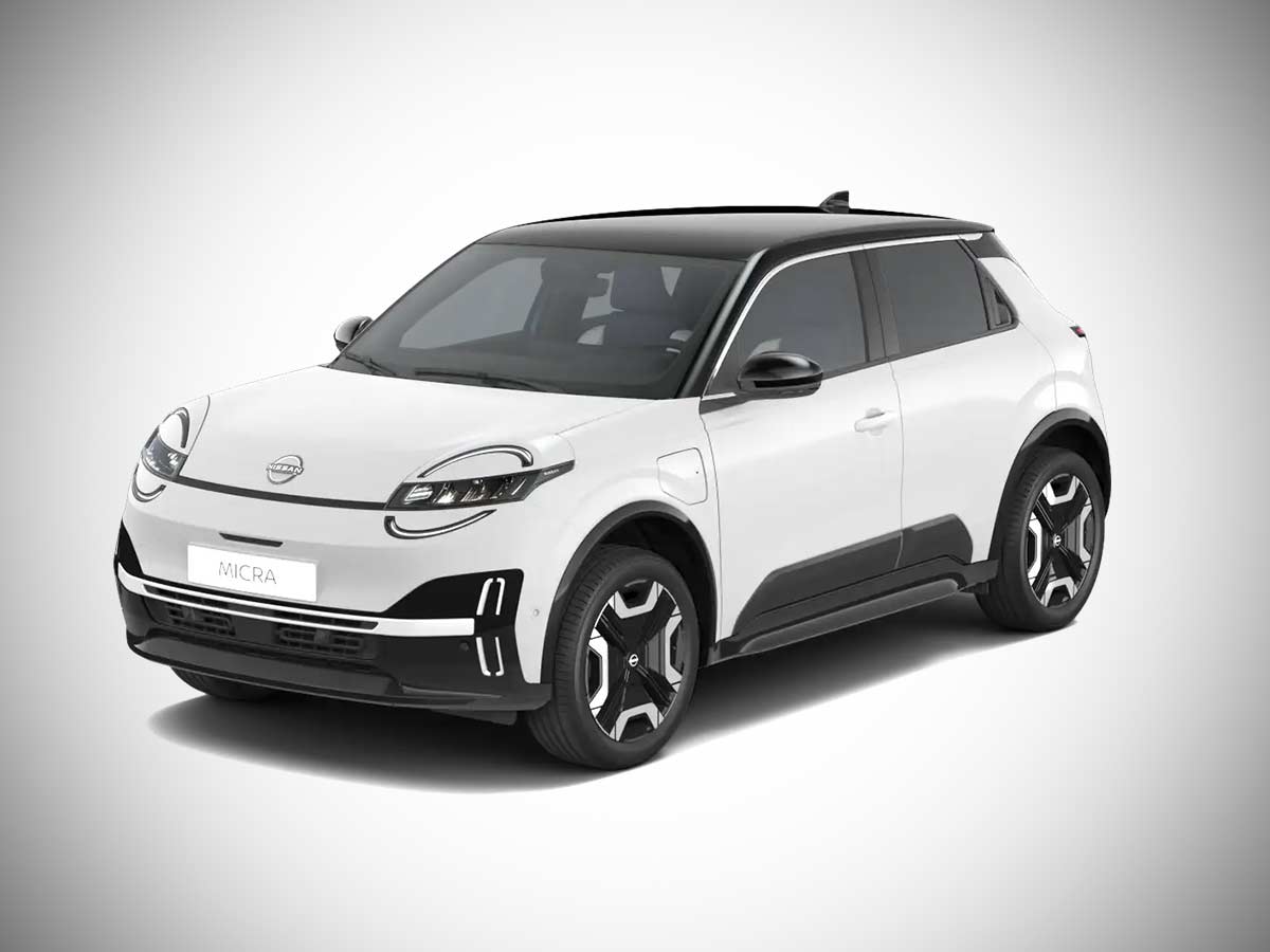 2025 Nissan Micra EV Pure White with Black Roof