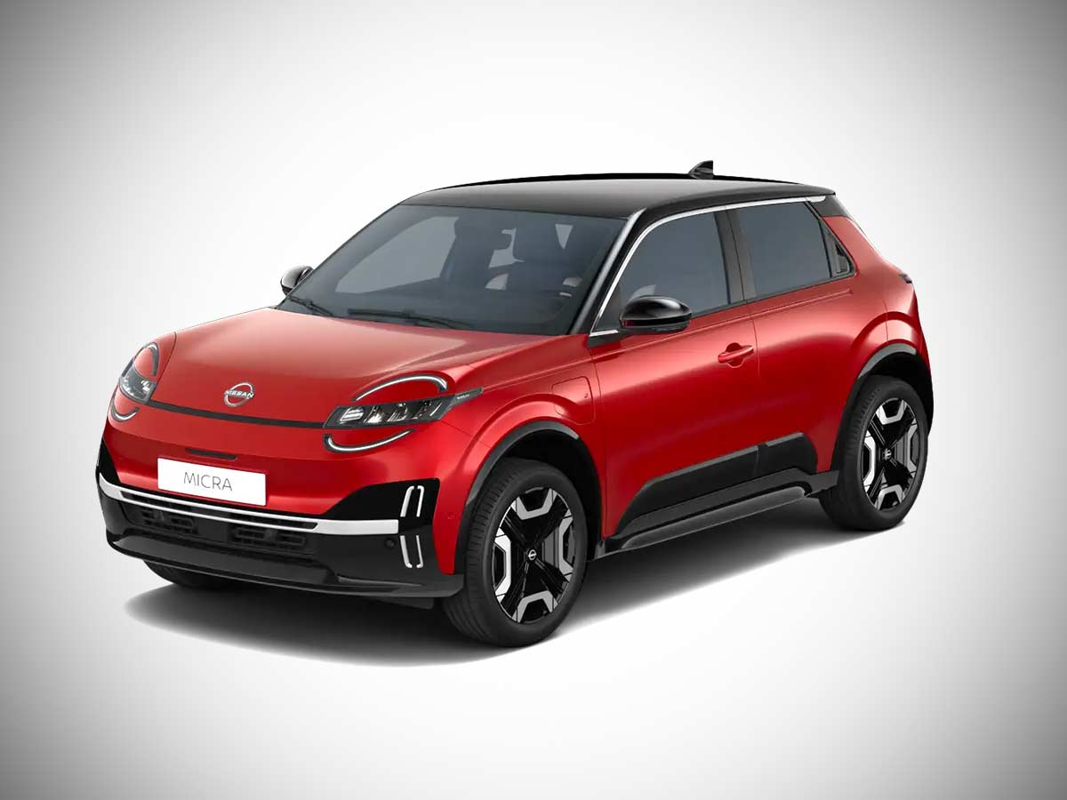 2025 Nissan Micra EV Rebel Red with Black Roof