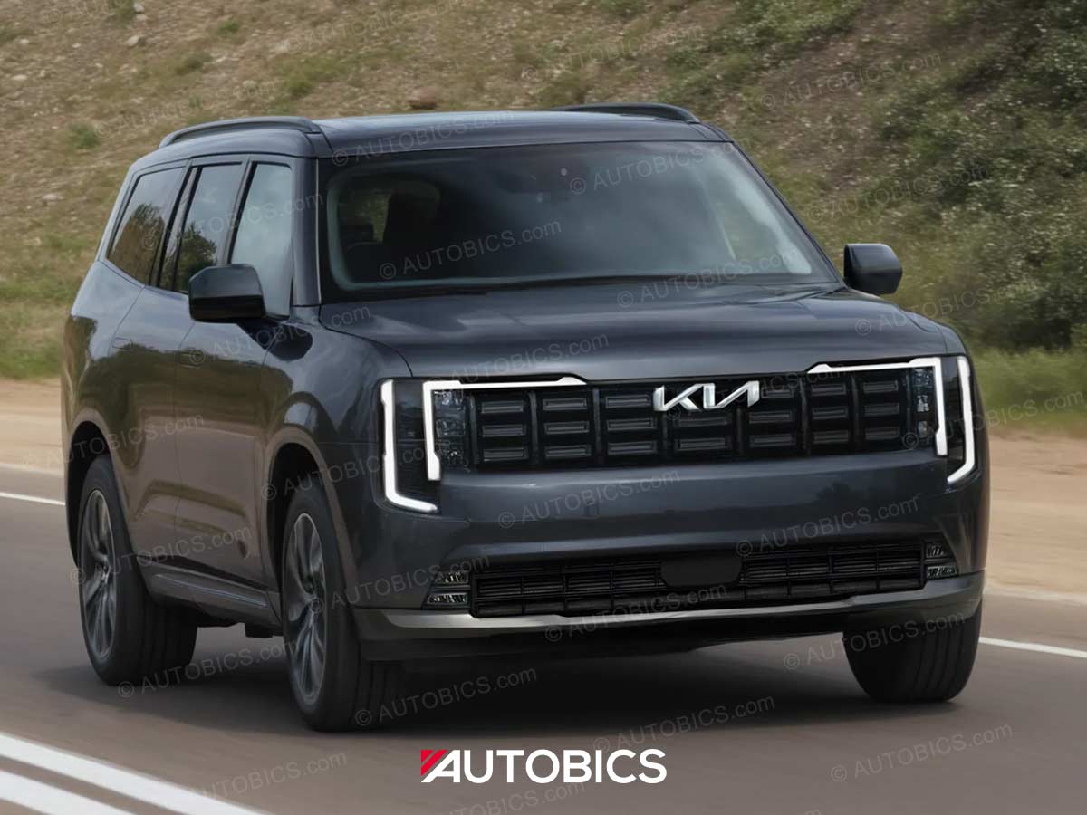 2026 Kia Tellluride Hybrid SUV 7 seater rendering