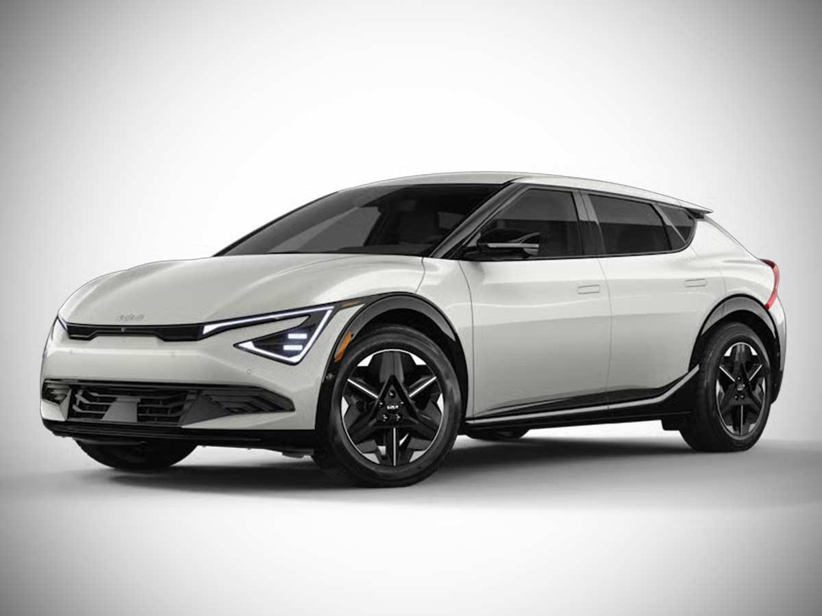 2025 Kia EV6 Wind Glacier White Pearl Front Quarter View