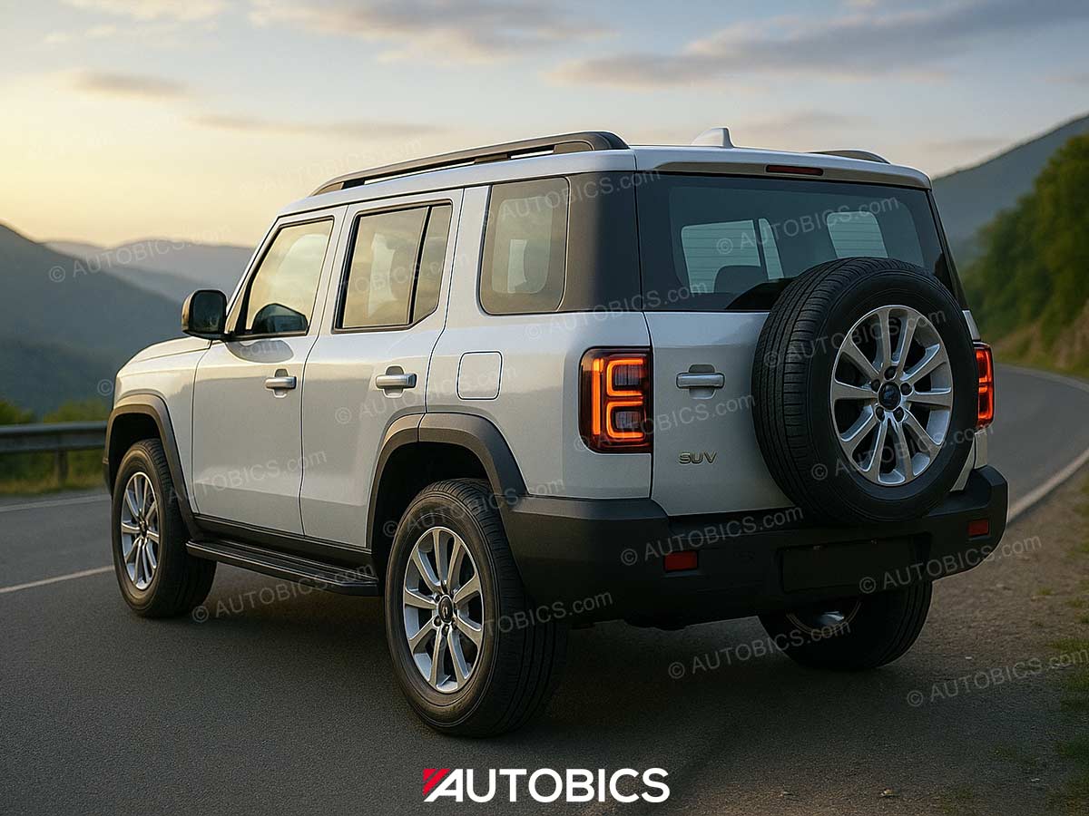 2026 Mahindra Bolero Thar Sports Rendering Rear Quarter