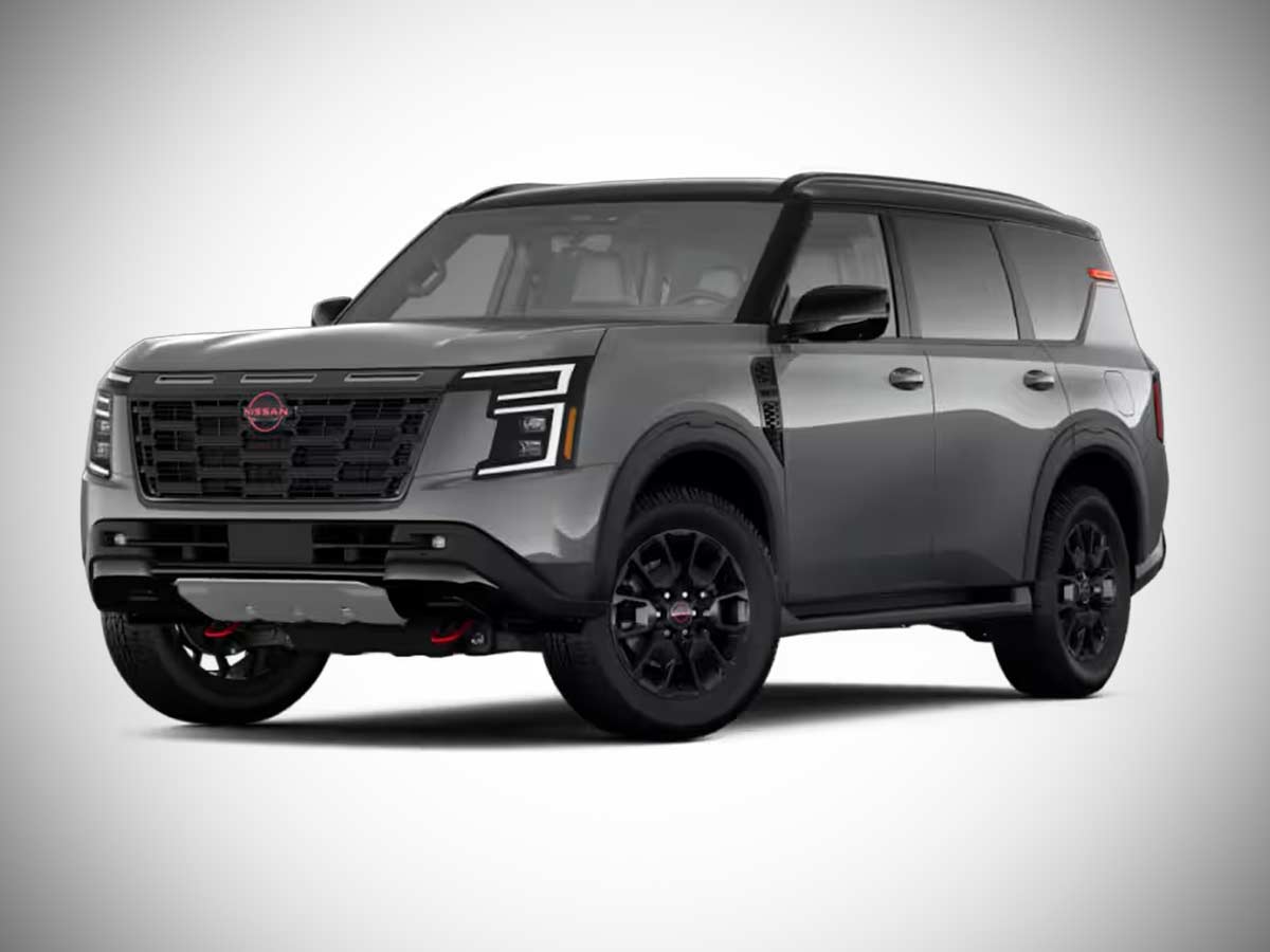 2025 Nissan Armada Pro 4X Gun Metallic With Super Black Roof Front