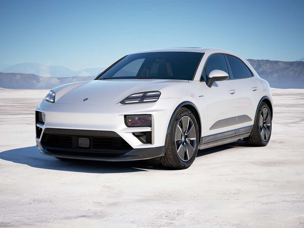 2025 Porsche Macan Turbo Electric Ice Grey Metallic Front