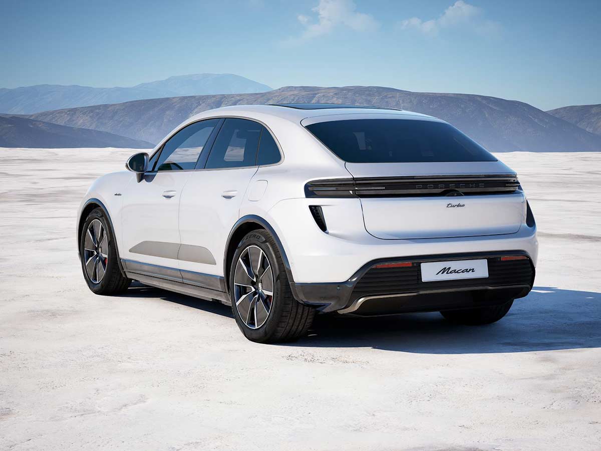 2025 Porsche Macan Turbo Electric Ice Grey Metallic Rear